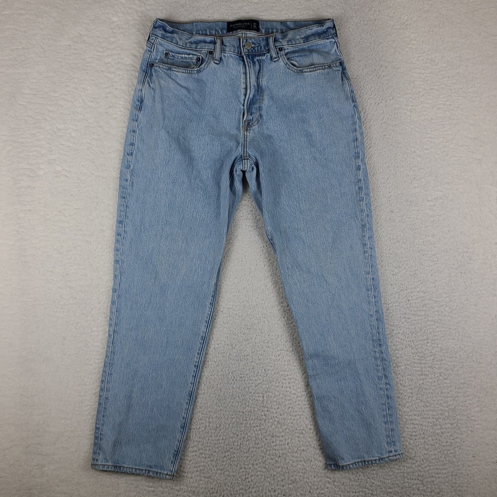 Abercrombie & Fitch Jeans Mens 31x30 Blue Athletic Loose Stretch Light Wash